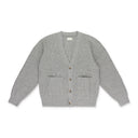 SILVER WAFFLE KNIT CARDIGAN