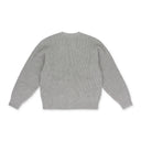 SILVER WAFFLE KNIT CARDIGAN
