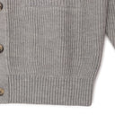 SILVER WAFFLE KNIT CARDIGAN