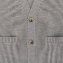 SILVER WAFFLE KNIT CARDIGAN