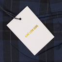 NAVY PLAID NYLON TROUSERS