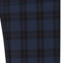 NAVY PLAID NYLON TROUSERS