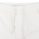 WHITE GARMENT DYED DRAWSTRING CHINO SHORTS
