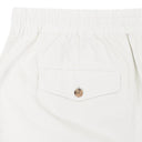 WHITE GARMENT DYED DRAWSTRING CHINO SHORTS