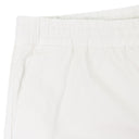 WHITE GARMENT DYED DRAWSTRING CHINO SHORTS