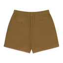 BROWN GARMENT DYED DRAWSTRING CHINO SHORTS