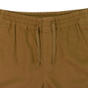 BROWN GARMENT DYED DRAWSTRING CHINO SHORTS