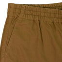 BROWN GARMENT DYED DRAWSTRING CHINO SHORTS
