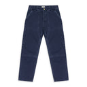 BLUE GARMENT DYED DOUBLE KNEE CARPENTER PANTS