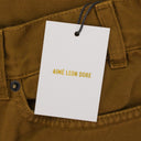 BROWN GARMENT DYED STRAIGHT FIT DENIM