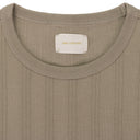 INDIGO POINTELLE TRIM LONG-SLEEVE T-SHIRT