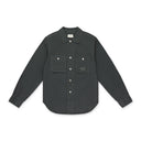 GRAY TWILL WORK BUTTON-DOWN SHIRT