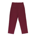 BROWN GARMENT DYED DOUBLE PLEATED PANTS