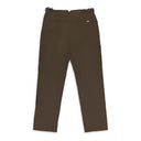 BROWN PLAID NYLON TROUSERS
