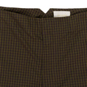 BROWN PLAID NYLON TROUSERS