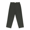 GREEN GARMENT DYED STRAIGHT FIT PANTS