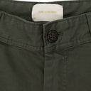 GREEN GARMENT DYED STRAIGHT FIT PANTS