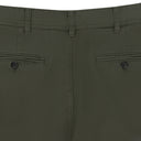GREEN GARMENT DYED STRAIGHT FIT PANTS