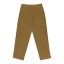 BROWN GARMENT DYED STRAIGHT FIT PANTS