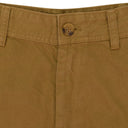 BROWN GARMENT DYED STRAIGHT FIT PANTS