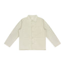 WHITE GARMENT DYED CHORE JACKET