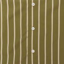 GREEN/WHITE SILK BLEND STRIPED BUTTON-DOWN