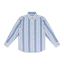 BLUE PRINTED STRIPE BUTTON-DOWN SHIRT