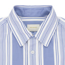 BLUE PRINTED STRIPE BUTTON-DOWN SHIRT