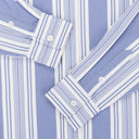 BLUE PRINTED STRIPE BUTTON-DOWN SHIRT