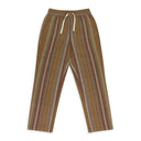 BROWN BLANKET STRIPE DRAWSTRING PANTS