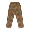 BROWN BLANKET STRIPE DRAWSTRING PANTS