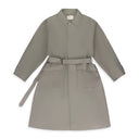 GRAY BELTED TOPCOAT