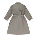 GRAY BELTED TOPCOAT
