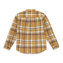 BROWN PLAID COTTON BUTTON-DOWN SHIRT