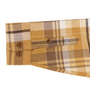BROWN PLAID COTTON BUTTON-DOWN SHIRT