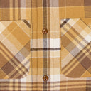 BROWN PLAID COTTON BUTTON-DOWN SHIRT