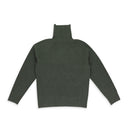 GREEN BOILED WOOL TURTLENECK SWEATER