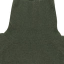 GREEN BOILED WOOL TURTLENECK SWEATER