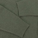 GREEN BOILED WOOL TURTLENECK SWEATER