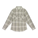 GRAY PLAID COTTON BUTTON-DOWN SHIRT
