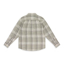 GRAY PLAID COTTON BUTTON-DOWN SHIRT