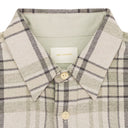 GRAY PLAID COTTON BUTTON-DOWN SHIRT