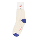 CREAM NEW BALANCE STRIPED BOOT SOCKS