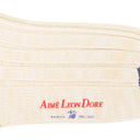 CREAM NEW BALANCE STRIPED BOOT SOCKS
