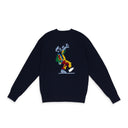 NAVY DRAKE'S INTARSIA KNIT SWEATSHIRT