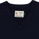 NAVY DRAKE'S INTARSIA KNIT SWEATSHIRT