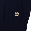NAVY DRAKE'S INTARSIA KNIT SWEATSHIRT