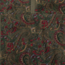 KHAKI PAISLEY HALF-ZIP FLEECE PULLOVER