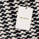 BLACK LONG-SLEEVE HOUNDSTOOTH POLO SHIRT