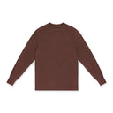 BROWN GARMENT DYED UNIFORM LONG-SLEEVE TEE T-SHIRT
